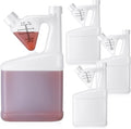 4 Pcs 32oz Tip Measure Containers Tip and Pour Measuring Containers HDPE Chemical Measuring Cups with Lids Plastic Bottle, up to 4oz Capacity (32oz)