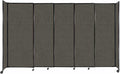 Versare Straightwall Sliding Portable Wall Partition | Freestanding Office Dividers | Locking Wheels | Temporary Room Separator | 11'3" Wide x 6'10" Tall Mocha Fabric Panels