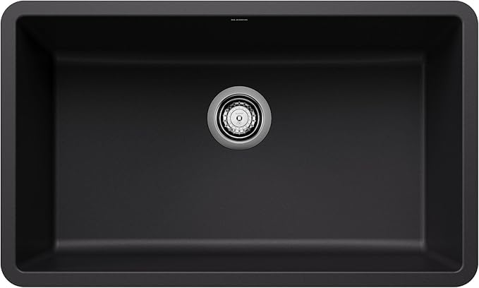BLANCO Precis Kitchen Sink, Coal Black 30 Inch
