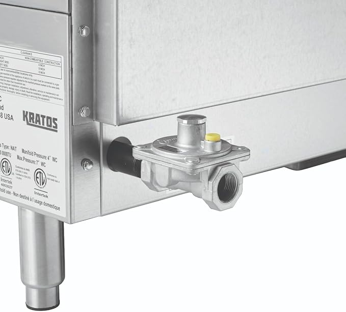 Kratos 36" Wide Commercial Restaurant Gas Countertop Griddle, Thermostatic Controls, 3 Burners, 90,000 BTU Output (29Y-008)