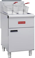 Commercial Gas Floor Fryer with 2 Baskets, 150000 BTU Natural Gas Fryer - Only Commercial Use, 5 Heating Tubes, 80 lb Capacity Deep Fryer for Restaurants, Fast Food, Food Trucks
