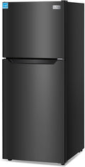 BLACK+DECKER 10 Cu. Ft. Top Mount Refrigerator with Freezer, 2 Door Refrigerator with Top Freezer and Adjustable Temperature Control, ENERGY STAR,BR1000HB, Black