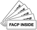 Signs ByLITA Standard FACP Inside Sign | Fire Safety Signage (White) - Small 5 Pack