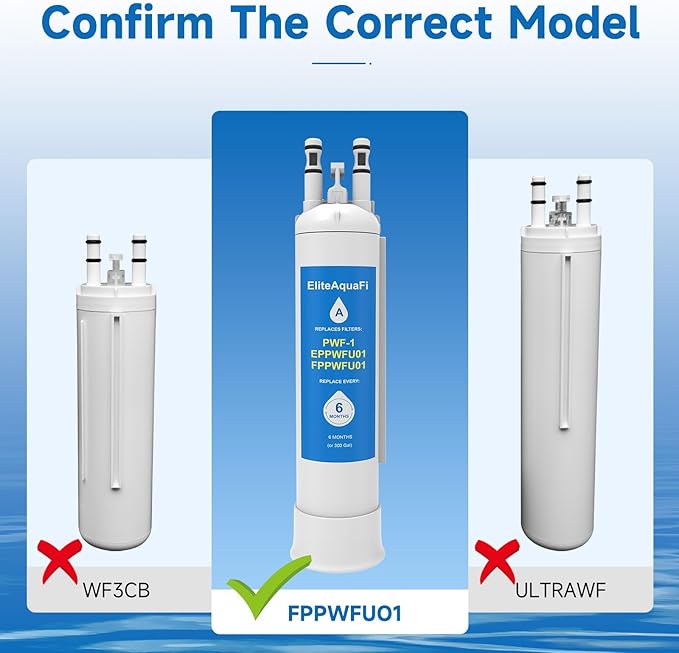 FPPWFU01 Compatible with Frigidaire FPPWFU01 PurePour PWF-1 Water Filter (3 Pack)