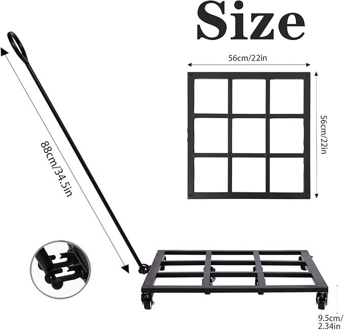 22 Inch Planter Caddies - Heavy Duty Plant Dolly with Wheels, Rolling Base for Indoor & Outdoor Pots, Perfect for Moving Large Planters, Trees, Barrels & More