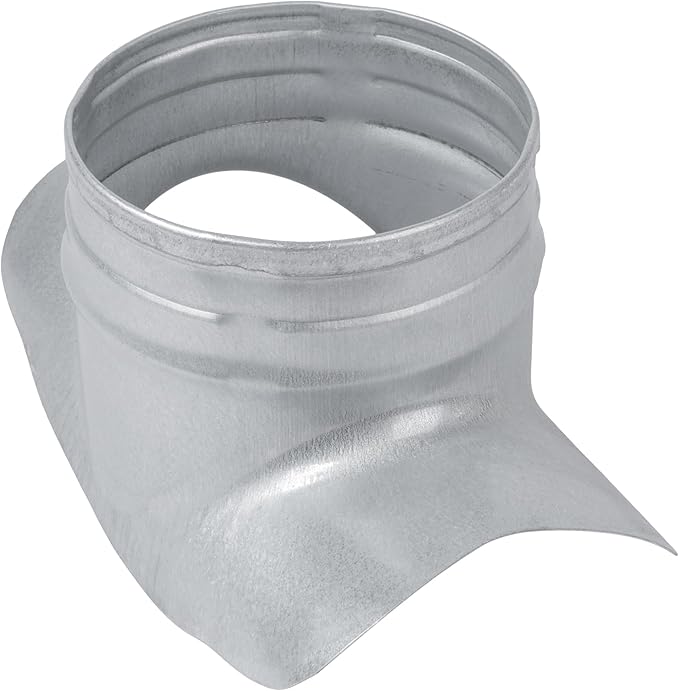 Galvanized Steel Saddle Takeoff – Round 90 Degree Splitter for 4” Duct with 4" Outlet Branch Connector - Range Hood Duct Adapter - Heavy Duty Supply/Exhaust Air Ventilation Duct Work Collar