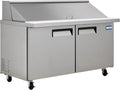Kratos Commercial Refrigerator, Mega Top Sandwich/Salad Prep Table, 48" Wide Stainless Steel Refrigerated Prep Table with 18 Food Pan Capacity (67K-035)