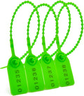 1000Pcs Plastic Tamper Shipping Seals Pull-Tite Security Seal Signage Numbered Fire Extinguisher Tags Zip Ties Labels Disposable Self Locking for Logistics, Luggage,Transport (Green, 1000pcs)