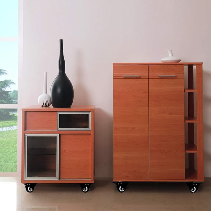 2 inch Casters Set of 24 Heavy Duty - CLOATFET Locking/Swivel Caster Wheels with Brake (Top Plate), Non Marking Black Castor Wheels for Cart Furniture Workbench