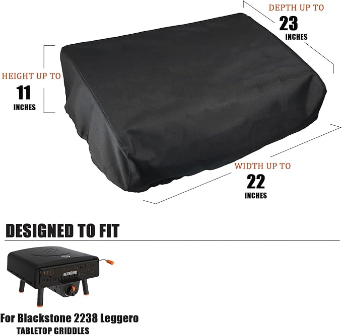 Pizza Oven Cover for Blackstone 2238 2379 Leggero Tabletop Pizza Oven, Heavy-Duty Waterproof Portable Outdoor Grill Cover for Blackstone 5967 Table Top Accessory