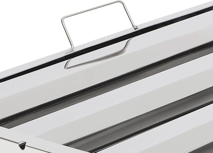 Pack of 6 Range Hood Filter, 19.5" W x 15.5" H 430 Stainless Steel Exhaust Range Hood Filter Commercial 5 Grooves Stove Hood Vent Filter Replacement for Kitchen Restaurants Silver