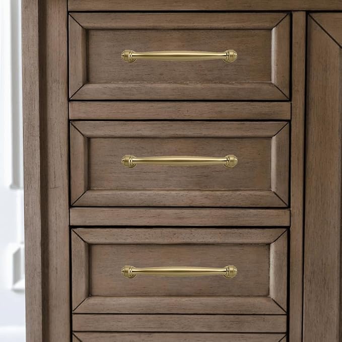 khtumeware 20 Pack 3-3/4 Inch(96mm) Champagne Bronze Cabinet Pulls Champagne Brass Kitchen Cabinet Handles Kitchen Cabinet Hardware for Cupboard Drawer Handles Dresser Pulls