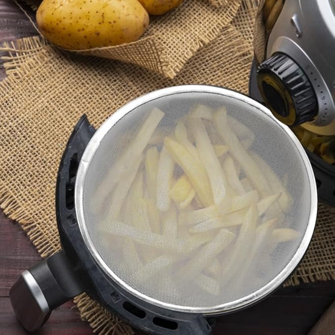 8.27 Inch Air Fryer Splatter Screen Mesh Cover Oilproof Grease Guard Replacement Accessory for Kitchen Cooking Safety