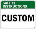 Custom Safety Instructions Sign, Ansi Sign, Osha Compliant, 24x30 Inches, 55 mil thick HDPE (high density polyethylene), Made in USA by My Sign Center