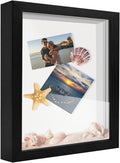 11x14 Shadow Box Frame Display Case, Wood with Plexiglass, Display Case Box for Memorabilia, Medal, Crafts,Tickets & Photos, Picture Frame for Wall and Tabletop (Black, 11x14)