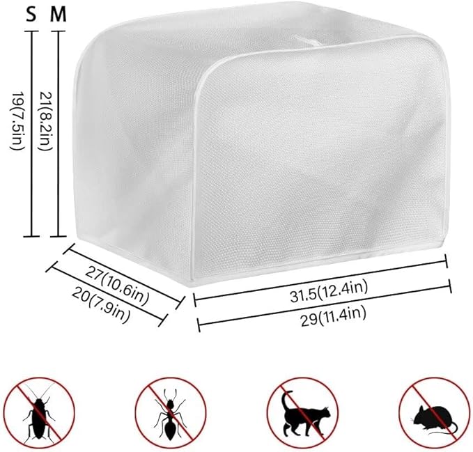 UNICEU Coffee Toaster Cover 2 Slice Coffee Candy Cookies Toaster Dust Cover Stain Resistant Oil Protection Dust Cover for Bread Maker,Washable Kitchen Small Appliance Covers with Top Handle,Size L