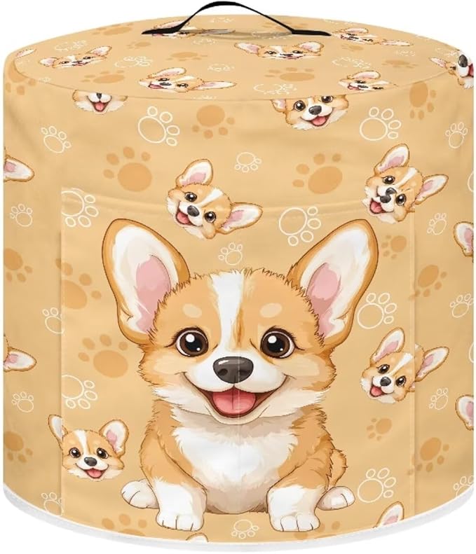 Cute Corgi Pressure Cooker Cover Instant Pot Accessories Instant Pot Kitchen Appliance Dust Cover with Pockets for Rice Cooker Air Fryer Slow Cooker Dust Covers for Kitchen Size L