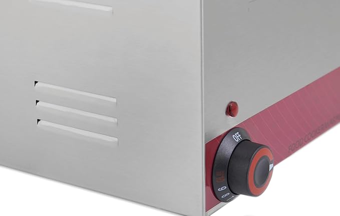 Kratos Commercial Electric Countertop Food Warmer/Cooker with Two Half Size Hotel Pans and Slotted Lids, 120V, 1500 Watts, Stainless Steel Portable Food Warmer with Pans