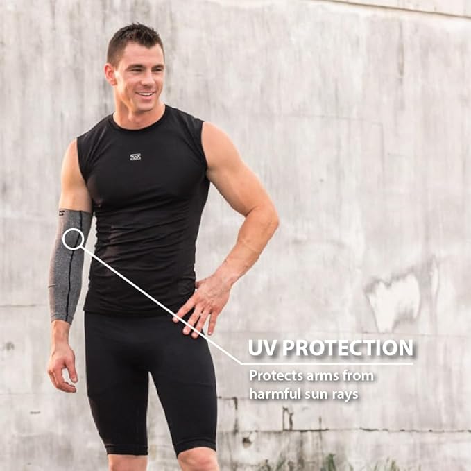Zensah Compression Arm Sleeves - Made in USA, Thermal Arm Warmers for Cycling and Running with UV Sun Protection