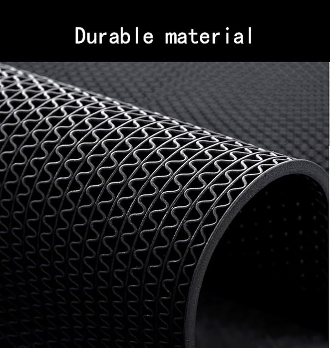 PVC Drainage Floor Mat Non-Slip Commercial Wet Area Mat for Outdoor and Indoor Restaurant Kitchen Bar Swimming Pool Splash Matting Water Drain Flooring Mat (Black, 4FTX10FT)