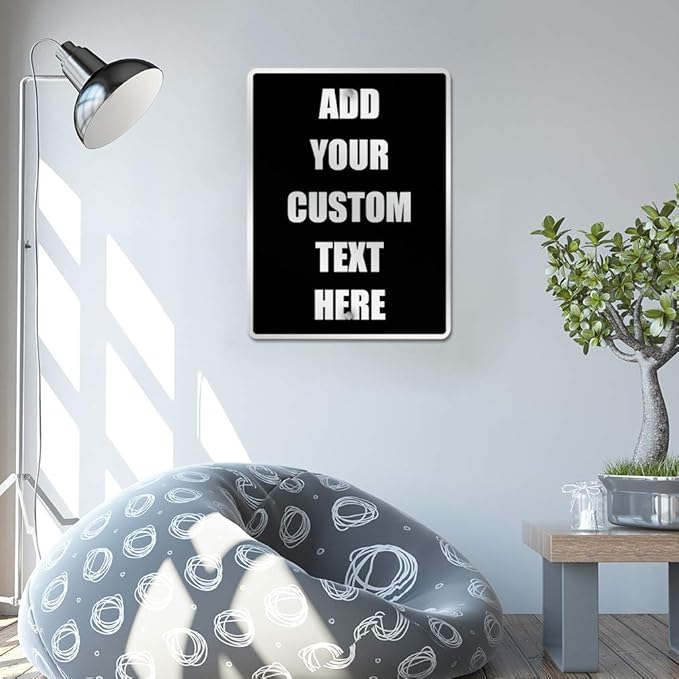 Aluminum Weatherproof Metal Sign Multiple Sizes Custom Personalized Text Here Black White Traffic Regulation Vertical Street 9x12Inches