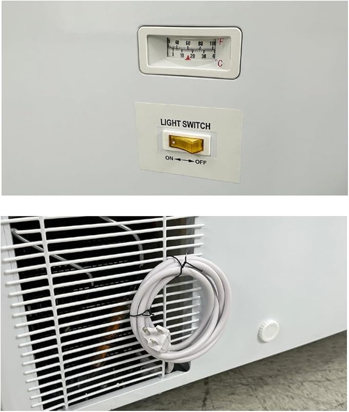 Chest Freezer Glass Door sliding Commercial Ice Cream Freezer 72" White Curve Display Top w/Storage Baskets 19 Cu.ft sd651s