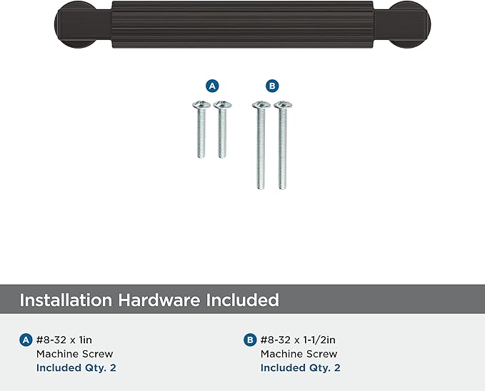 Amerock Ballard 3-3/4 inch (96mm) Center-to-Center Oil-Rubbed Bronze Cabinet Pull, BP37643ORB