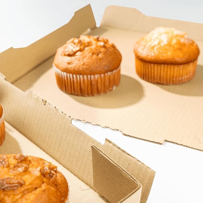 Karat Pizza Boxes 12" x 12" x 2" [50 Pack] Kraft Corrugated Boxes | Ventilated, Grease-Resistant, Durable for Pizza, Catering or Shipping Use