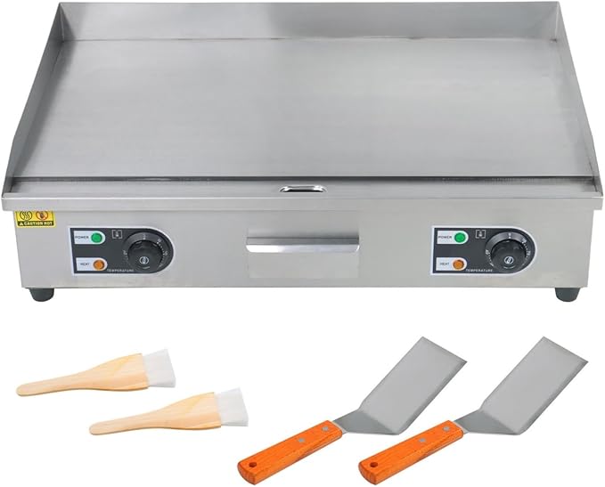 kimllier Commercial Electric Griddle 3000W Countertop Flat Top Grill 30 Inch for Restaurants, Shops and Snack Shops