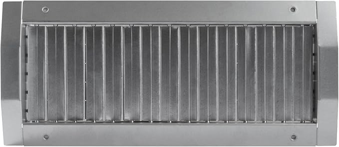 13" x 5" Grille for Round Spiral Duct - Galvanized Steel Register Vent Cover for HVAC Ducting System - 2 Way Adjustable Louver Blades - Air Duct Ventilation Grill Conditioner/Air Exhaust