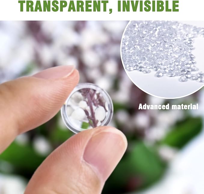 Super High Viscosity Cabinet Door Bumpers -250 pcs 1/2”Diameter Clear Adhesive Pads New PU Material Glass Hardware Bumpers for Drawers, Glass Tops, Small Furniture(250pcs)