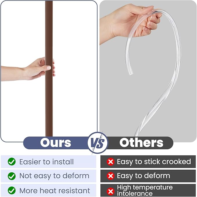 2PCS Wall Corner Protectors Guards - Self Adhesive Corner Protector & Corner Guards for Walls Edge Protection, Easy to Apply - No Tools Needed(Brown, 47.24"x1.18")