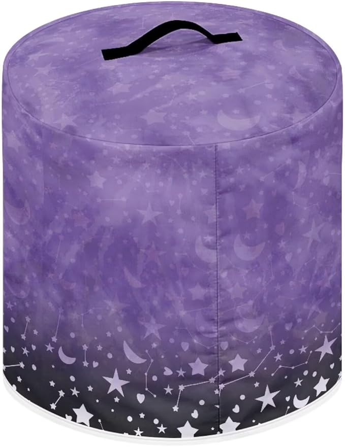 Halloween Cute Black Cat Pressure Cooker Dust Cover with Top Handle and Storage Pocket 3 Quart Air Fryer Rice Cooker Protector Covers Kitchen Appliance Decoration