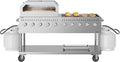 KoolMore 72 in. Commercial Outdoor Propane Gas Grill with 36 in. Pizza Oven, ETL Listed in Stainless-Steel (CGKIT7-P36)