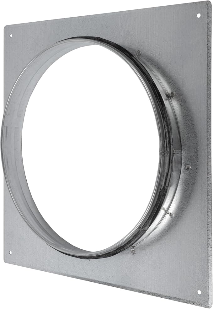 Repa Market 10 Inch Round Duct Flange/Galvanized Steel with Rubber Gasket/Wall or Ceiling Mount Adapter/for Dryer Hose & HVAC/Heavy Duty Air Return, Heating Cooling Exhaust Ventilation Cover