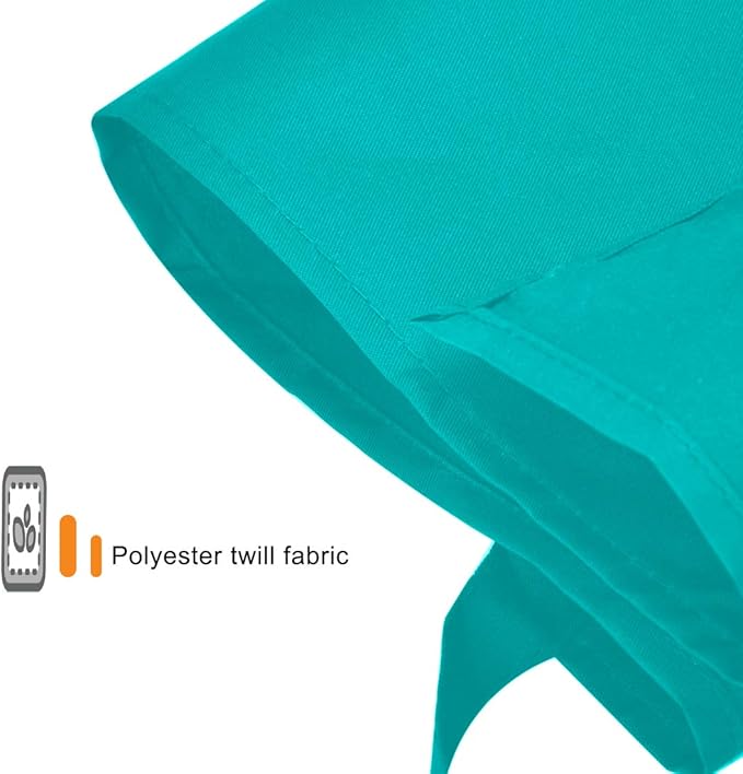 Total 15 PCS Blue Plain Color Bib Aprons Bulk for Women Men Adult with 2 Front Pockets (Baby Blue,15pcs)