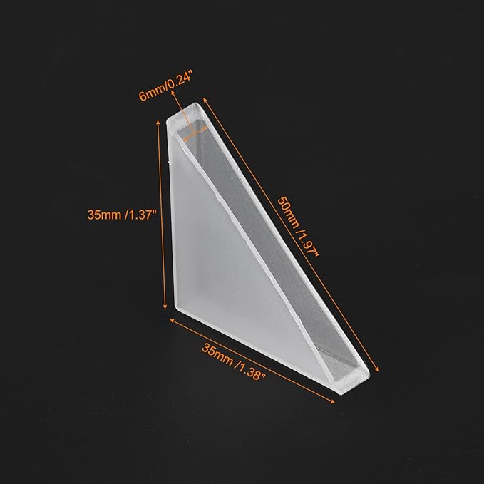uxcell 20Pcs Plastic Corner Protectors 6x50mm Right Angle Shape Glass Corner Guards Cushion for Corner Protection of Glass, Mirror, Tile, White