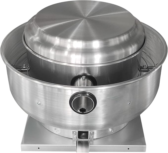 Restaurant Hood Grease Rated Exhaust Fan- Food Truck High Speed Direct Drive Centrifugal Upblast Exhaust Fan 0.5HP 110 Volt Single Phase Motor 1900-2600 CFM