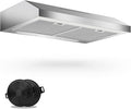 Range Hood 30 Inch Under Cabinet, 600 CFM Ducted/Ductless Vent Hood for Kitchen, Stove Vent with Bright LED Lights, Reusable Filters and 3 Speed Exhaust Fan