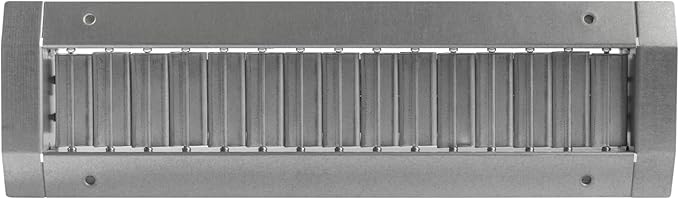 13" x 3" Grille for Round Spiral Duct - Galvanized Steel Register Vent Cover for HVAC Ducting System - 2 Way Adjustable Louver Blades - Air Duct Ventilation Grill Conditioner/Air Exhaust