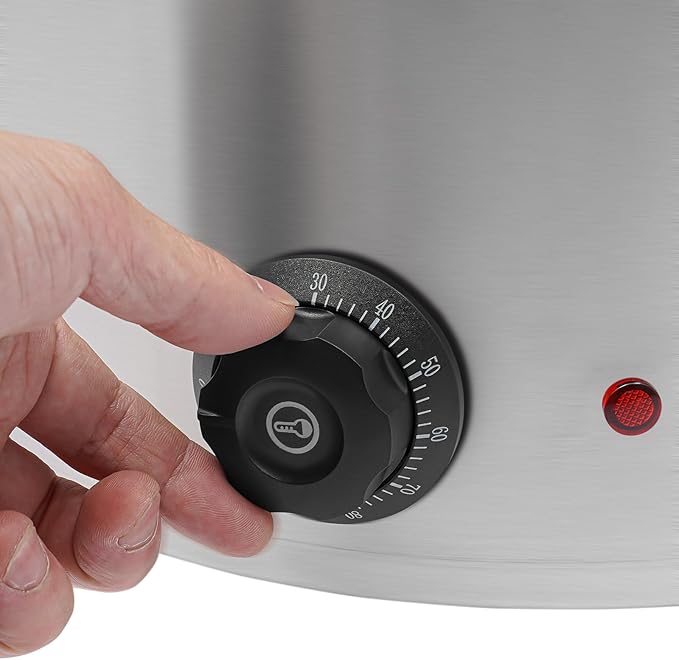 13QT Electric Soup Warmer, 400W Commercial Food/Soup Kettle Warmer for Restaurants and Party, Home, Catering (Silver)