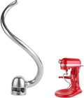 Stainless Steel Spiral Dough Hook Compatible with KitchenAid 5Plus-6QT Mixer,Bowl Lift Stand Mixer Accessory, Rust Resistant, Effectively Kneads Bread,Pizza,Pasta and Biscuits,Dishwasher Safe