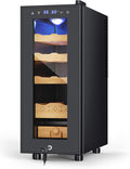 Electric Humidor, 35L 250 Counts Large Capacity, Thermostatic Electric Cooler Cabinet with Digital LED Screen, Smart Humidity & Temp Control with Safety Lock,Gifts for Men