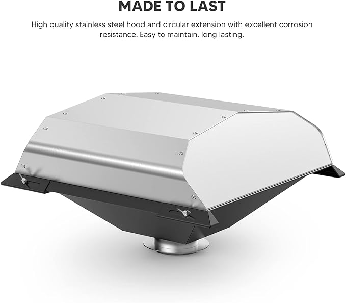 Stanbroil Wood Fired Pizza Oven Attachment Pizza Maker for Traeger, Pit Boss, Camp Chef, Green Mountain Grills, Z Grills, Smokin Brothers Pellet Grills, Silver