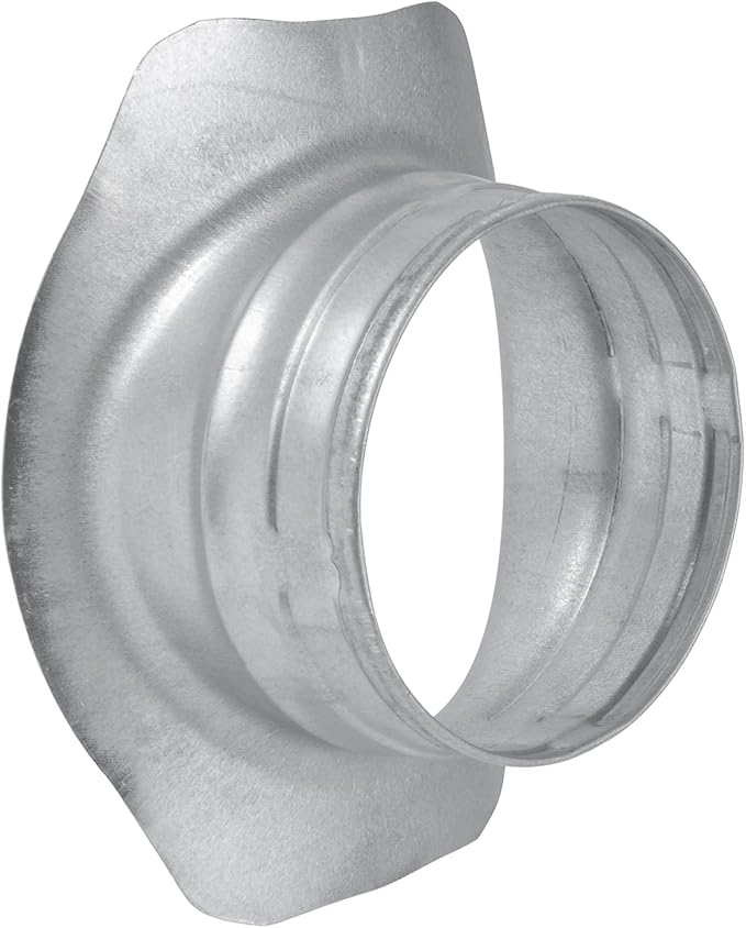 Galvanized Steel Saddle Takeoff – Round 90 Degree Splitter for 8” Duct with 4" Outlet Branch Connector - Range Hood Duct Adapter - Heavy Duty Supply/Exhaust Air Ventilation Duct Work Collar