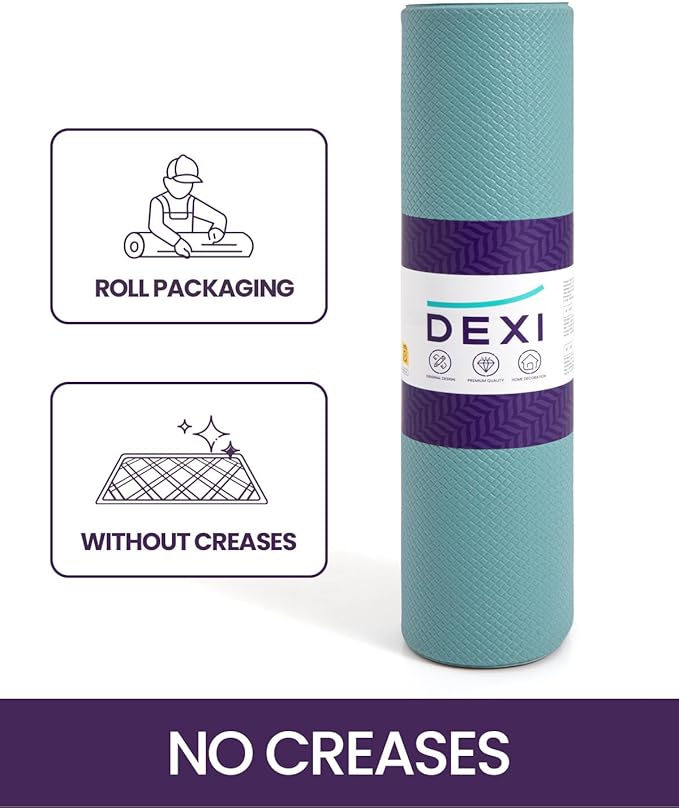 DEXI Kitchen Floor Mats Cushioned Anti Fatigue, 17x95, Long Standing Runner Rug Waterproof, Comfort Memory Foam Padded for Front Sink Laundry, Turquoise