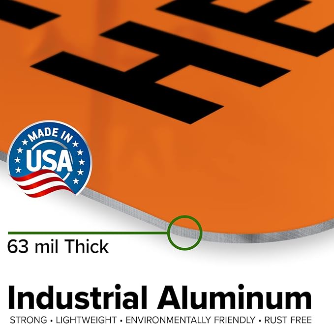 Custom warning Sign, OSHA Sign, 12x18 Inches, Rust Free .063 Aluminum, Fade Resistant, Made in USA by My Sign Center
