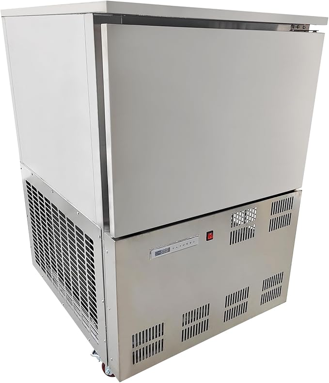 Commercial 5-Pan Blast Chiller Freezer Stainless Steel Commercial Chest Freezer -25℃~-45℃ 220V 1100W for Restaurant Kitchens Food Processing Plants & Fresh Produce Distribution Centers