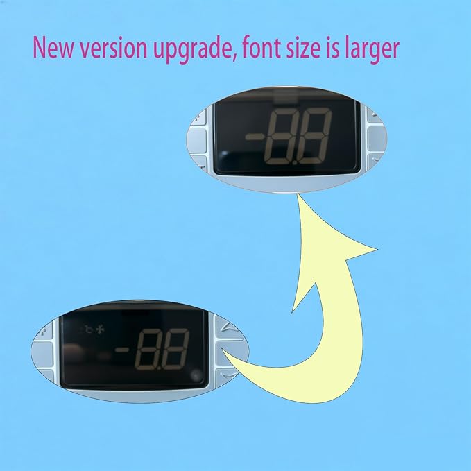 for Dixell XR06CX-4AAGILS Temperature Controller, Upgraded Version, Large Digital Display,Fit for 120V 50-60hz Commercial Refrigerators/Freezer (4N1F1 Upgrade-Large Print)