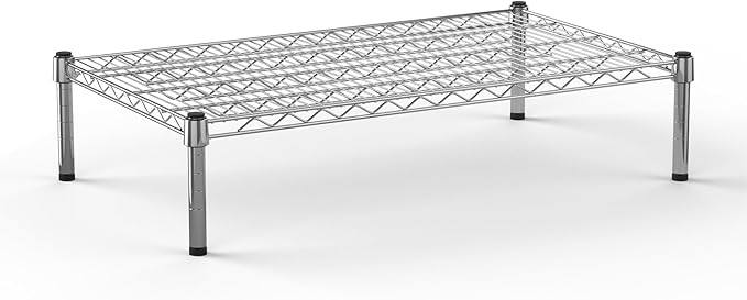 21''W x 36''L x 8''H Chrome Plated Wire Dunnage Rack | Off The Floor Storage